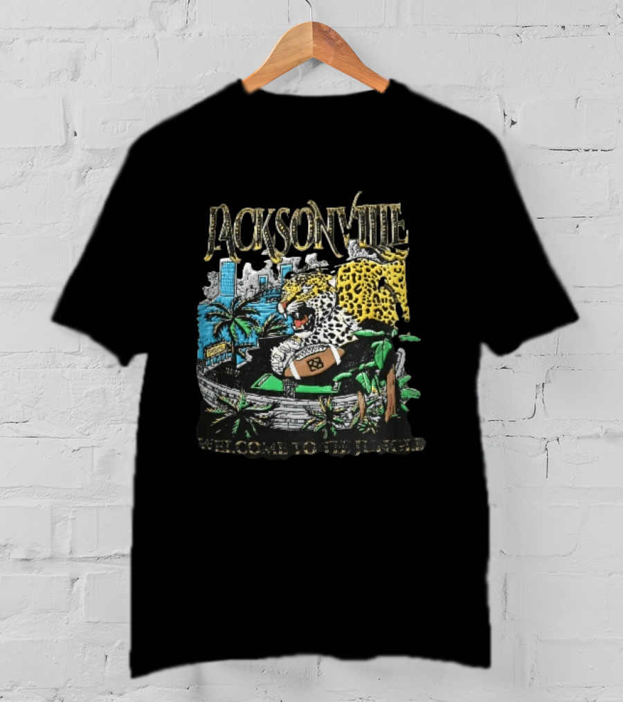 Jacksonville Welcome To The Jungle Leopard Football Stadium T-Shirt
