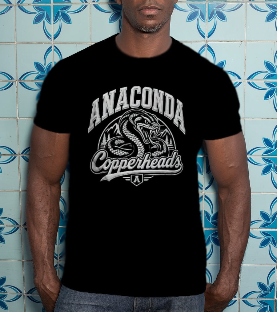 Anaconda Copperheads Aggressive Snake Fangs Mountain Forest Crest T-Shirt