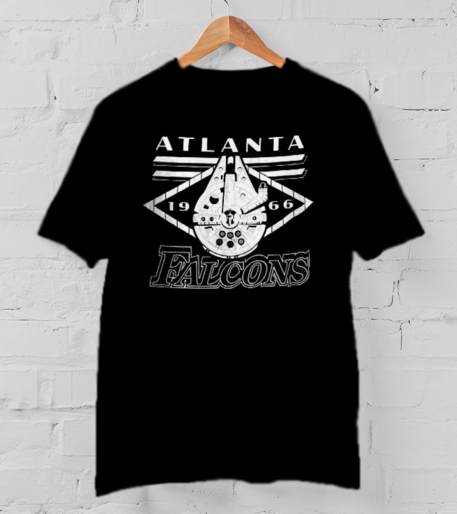 Atlanta Falcons 1966 Star Wars Millennium Falcon Diamond Frame T-Shirt