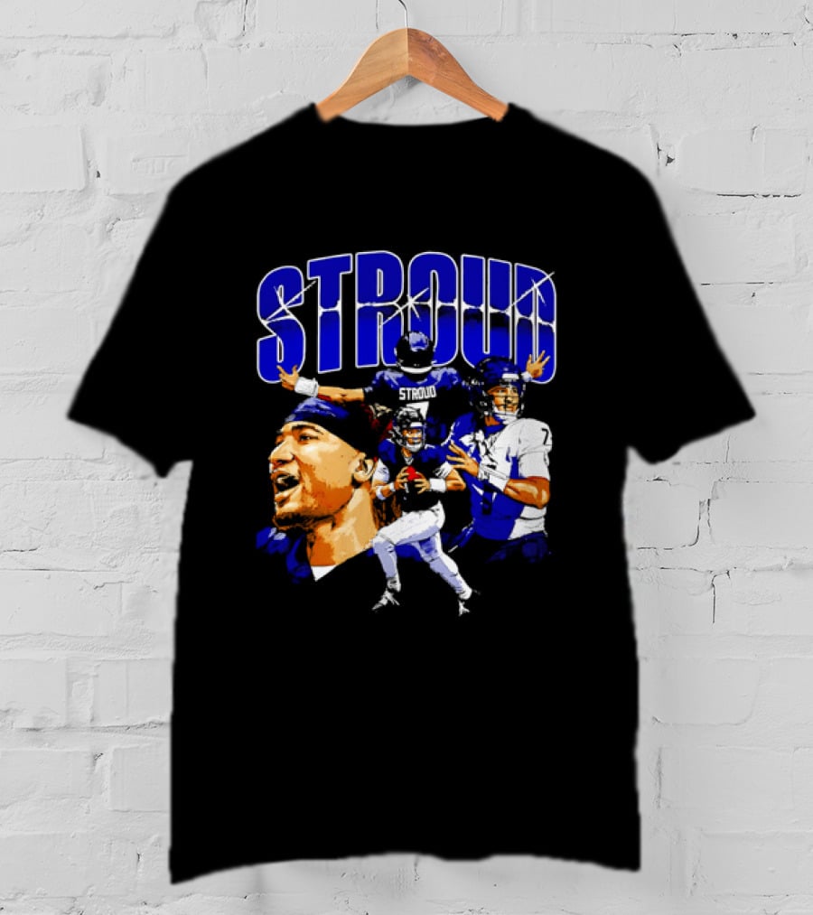 C.J. Stroud Houston Collage Football Quarterback Action And Energy T-Shirt