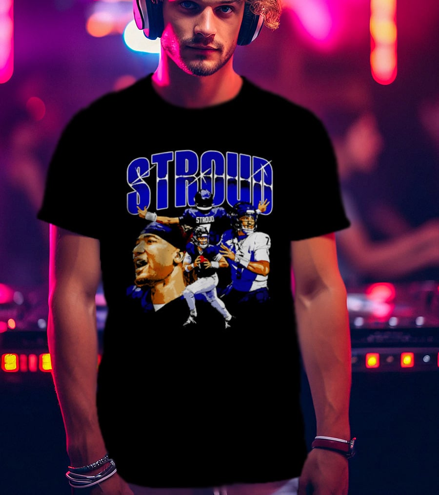 C.J. Stroud Houston Collage Football Quarterback Action And Energy T-Shirt