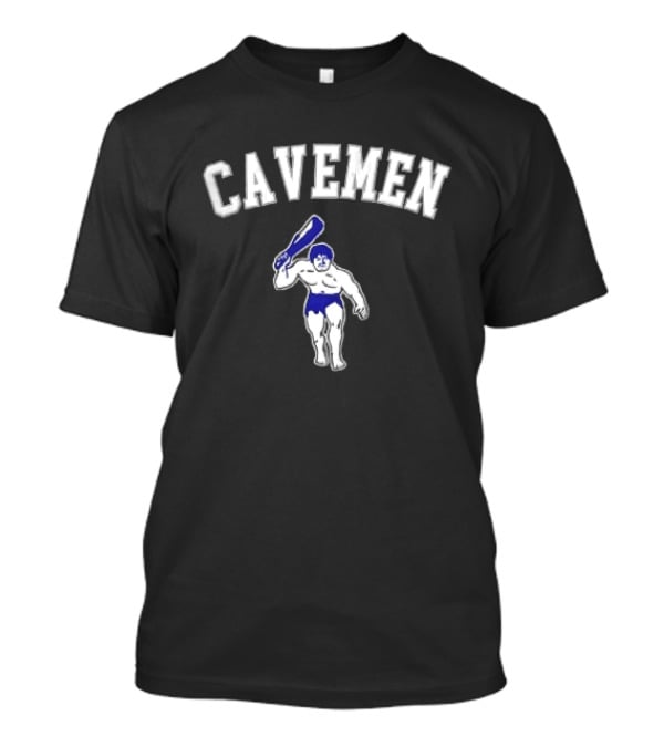 Cavemen Muscular Prehistoric Man Holding Wooden Club T-Shirt