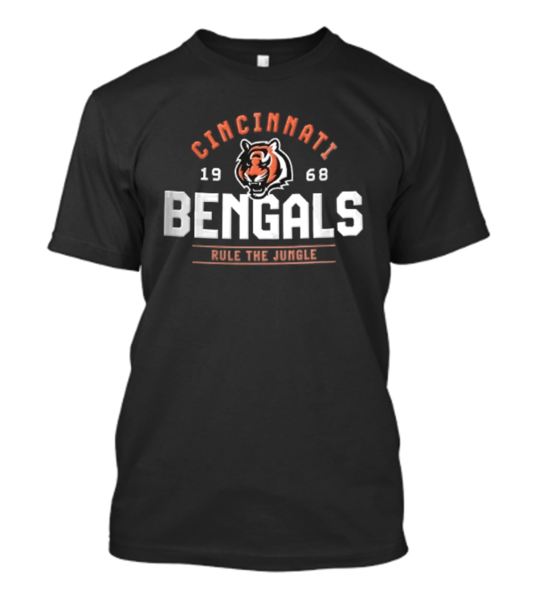 Cincinnati Bengals 1968 Rule The Jungle Tiger Head T-Shirt