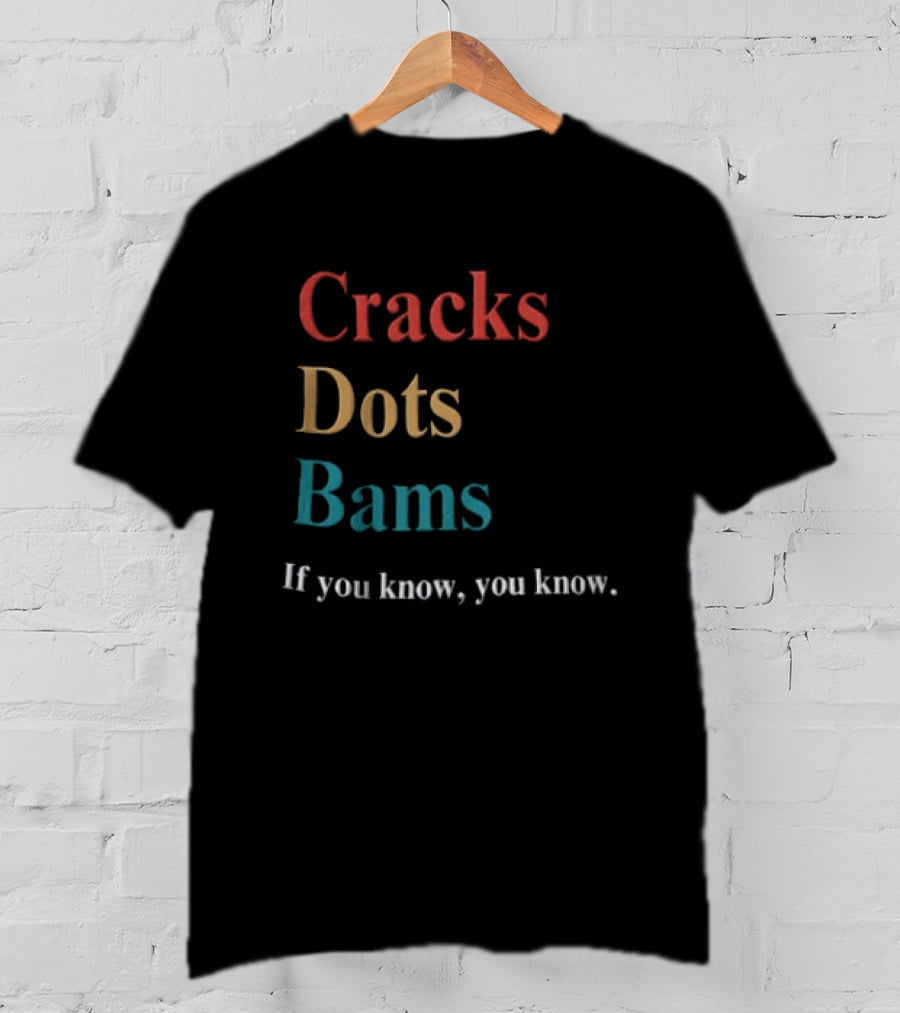 Cracks Dots Bams If You Know You Know Mahjong Tile Set Clever Reference T-Shirt