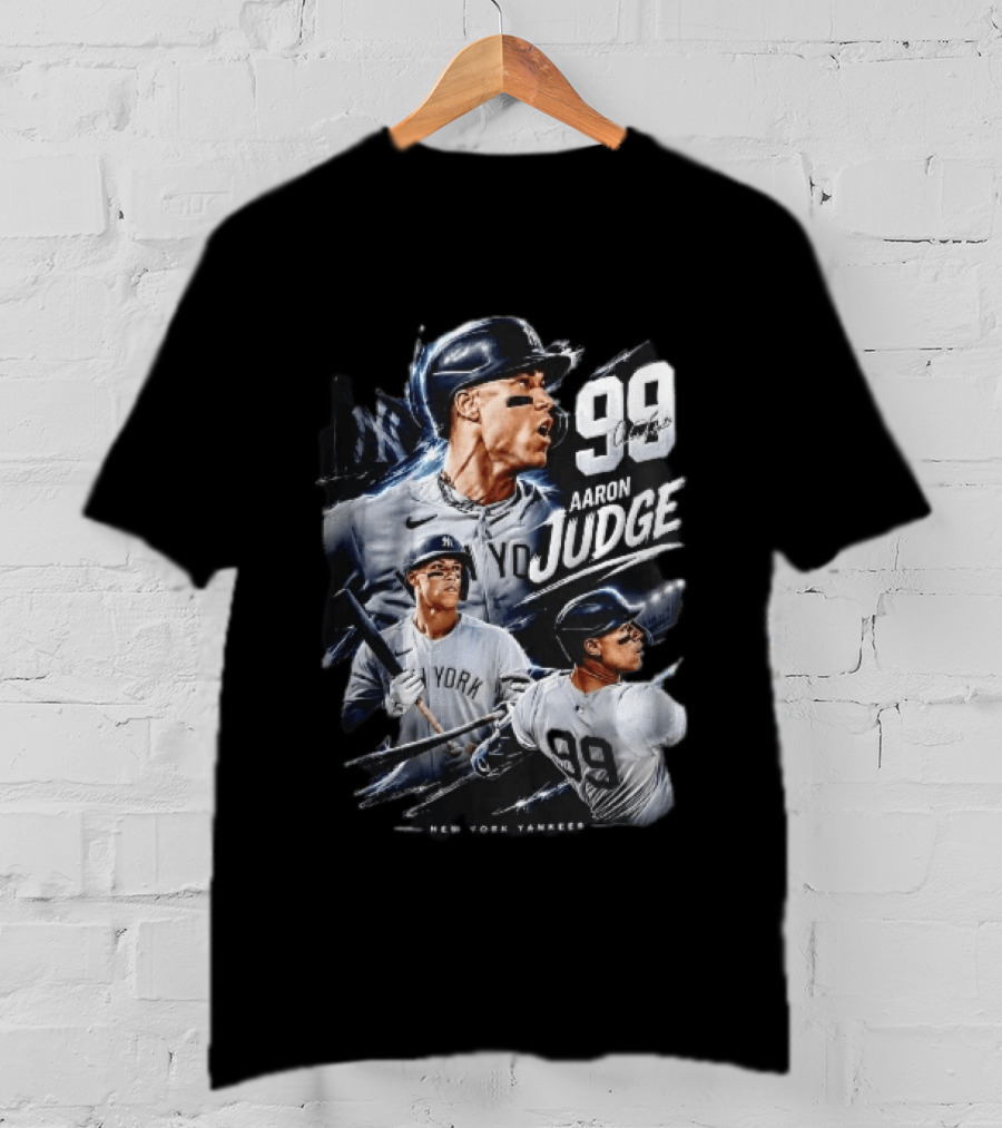 New York Yankees Aaron Judge 99 Three Batting Action Poses T-Shirt