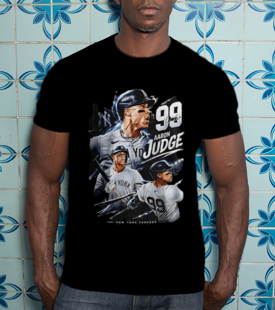 New York Yankees Aaron Judge 99 Three Batting Action Poses T-Shirt