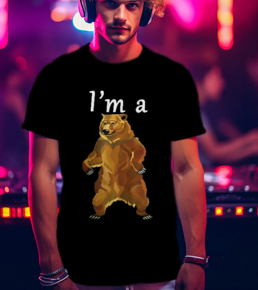 I'm A Standing Brown Grizzly Bear With Open Paws On Hind Legs T-Shirt