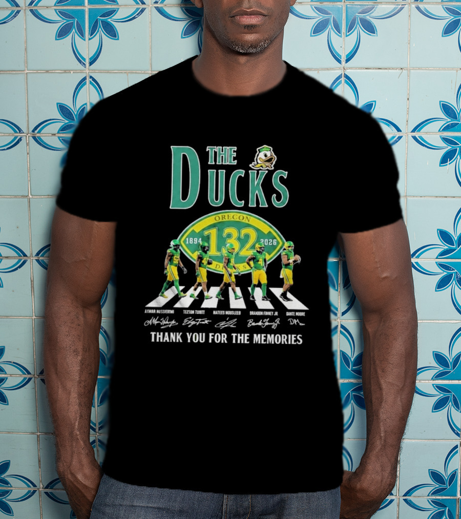 Oregon Ducks 132nd Anniversary 1894 2026 Abbey Road Thank You For The Memories T-Shirt