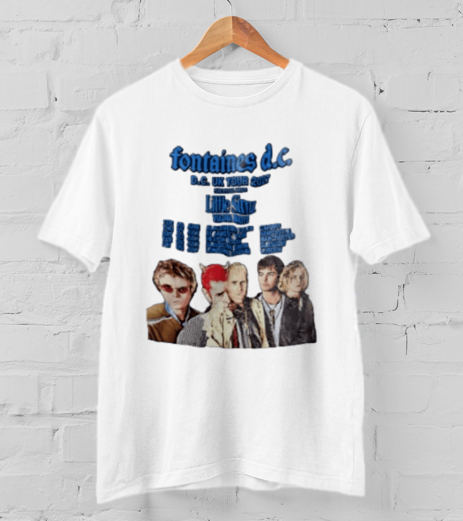 Fontaines D.C. UK Tour 2027 Summer Headline Tour Blue T-Shirt