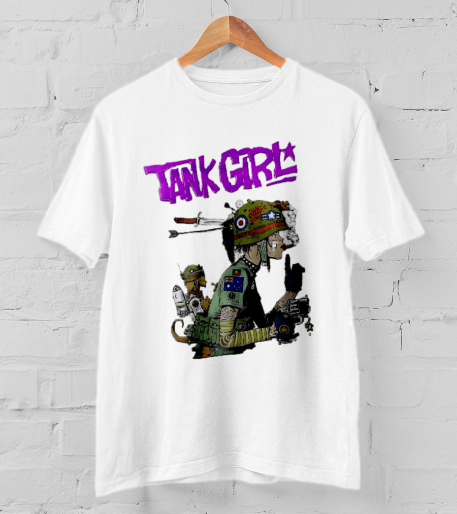 Tank Girl Charlie Dont Surf Punk Woman Helmet Gun Cigar Cartoon T-Shirt