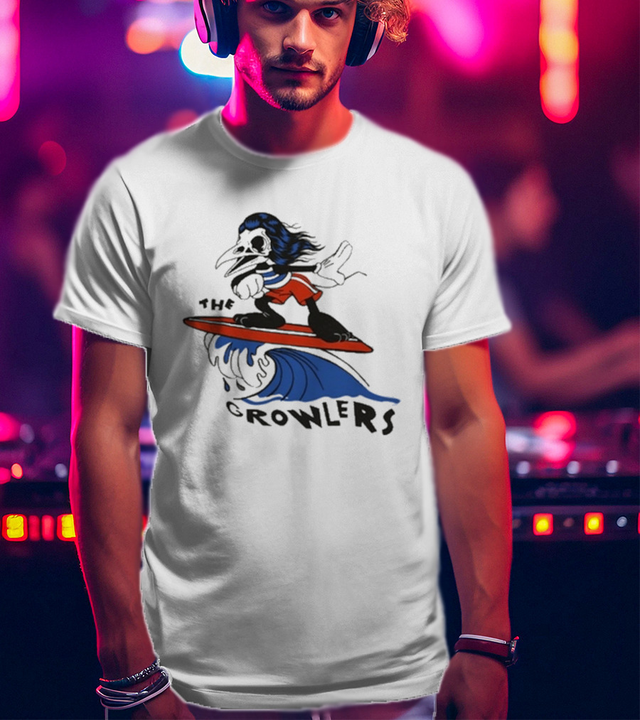The Growlers Surfing Cartoon Character Wave Adventure T-Shirt