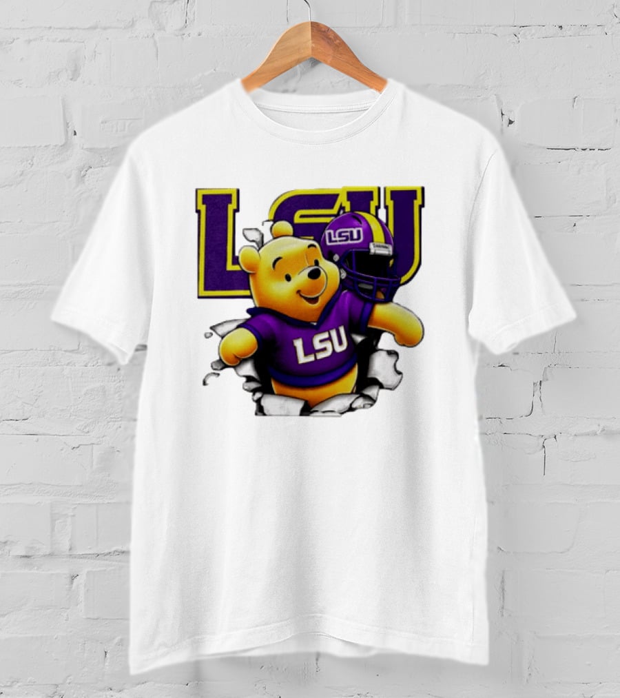 LSU Tigers Winnie The Pooh Football Team T-Shirt
