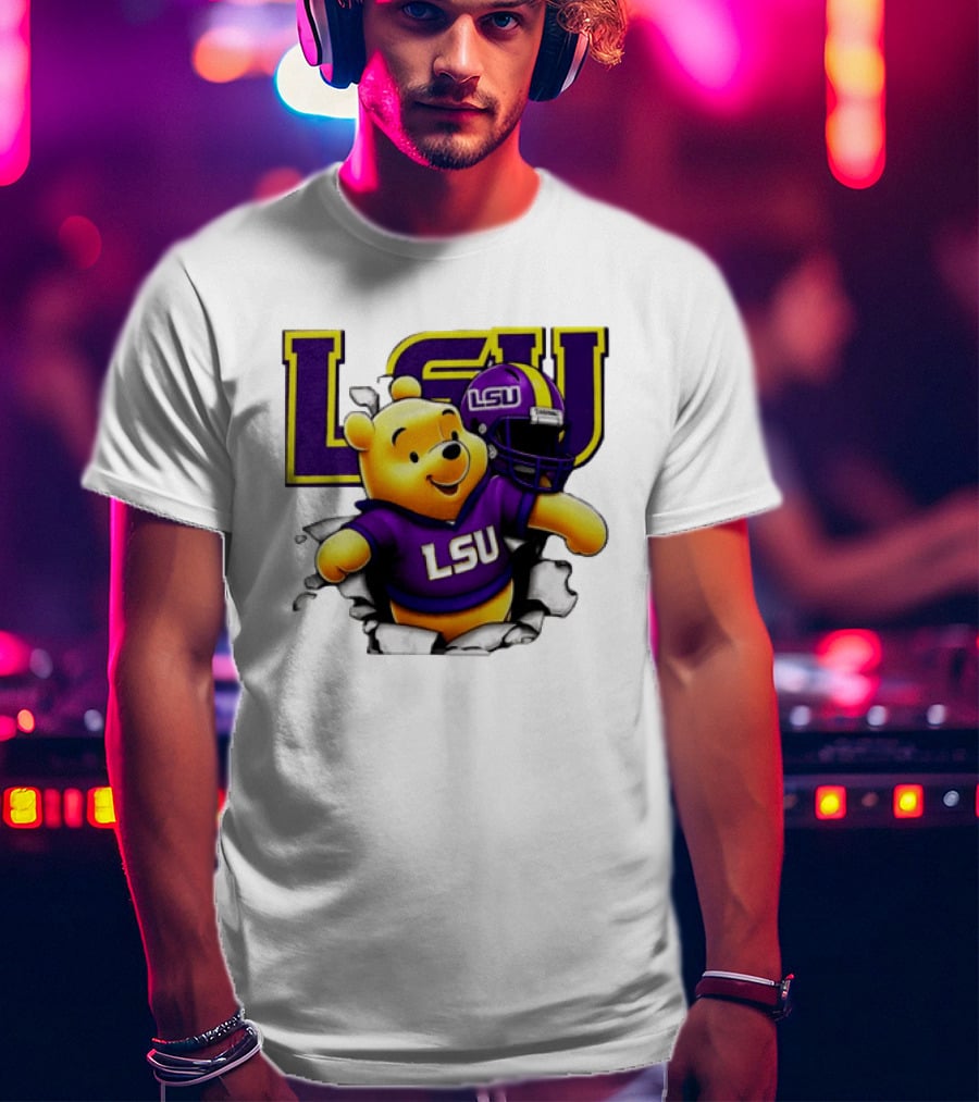 LSU Tigers Winnie The Pooh Football Team T-Shirt