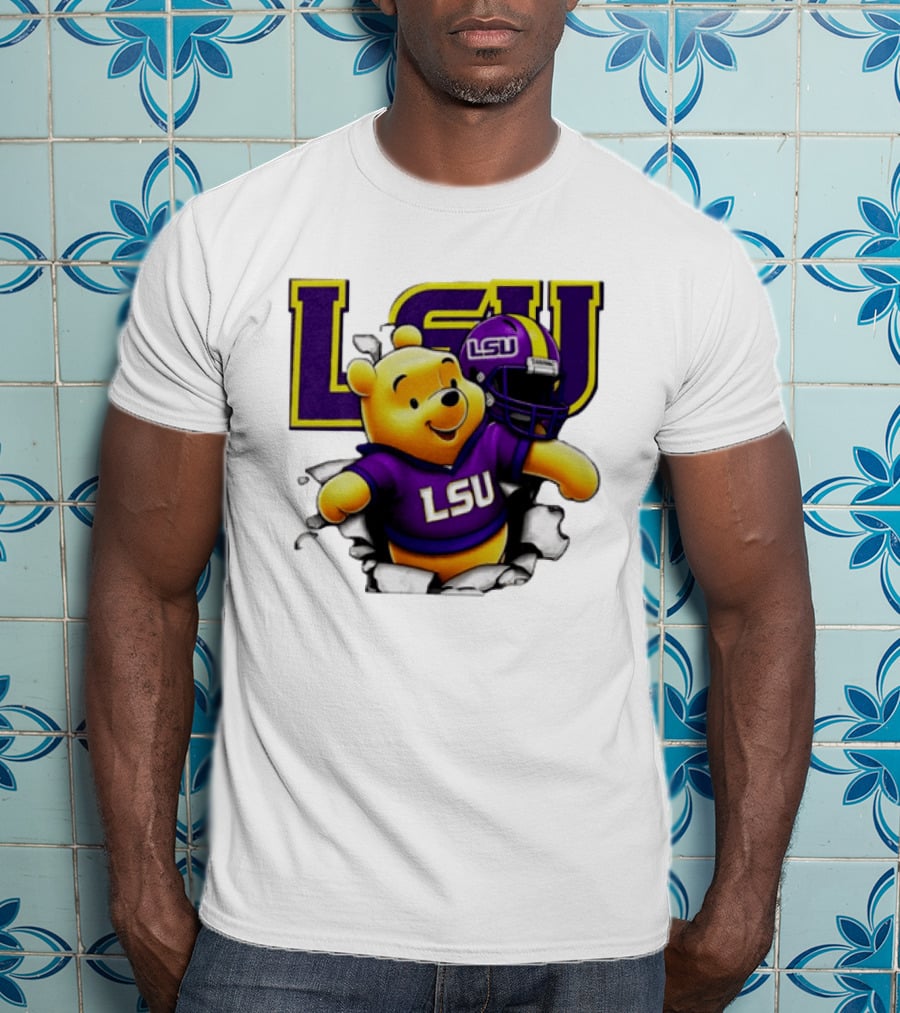 LSU Tigers Winnie The Pooh Football Team T-Shirt