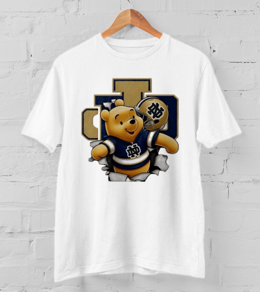 Notre Dame Fighting Irish Winnie The Pooh Football Fan Gear T-Shirt