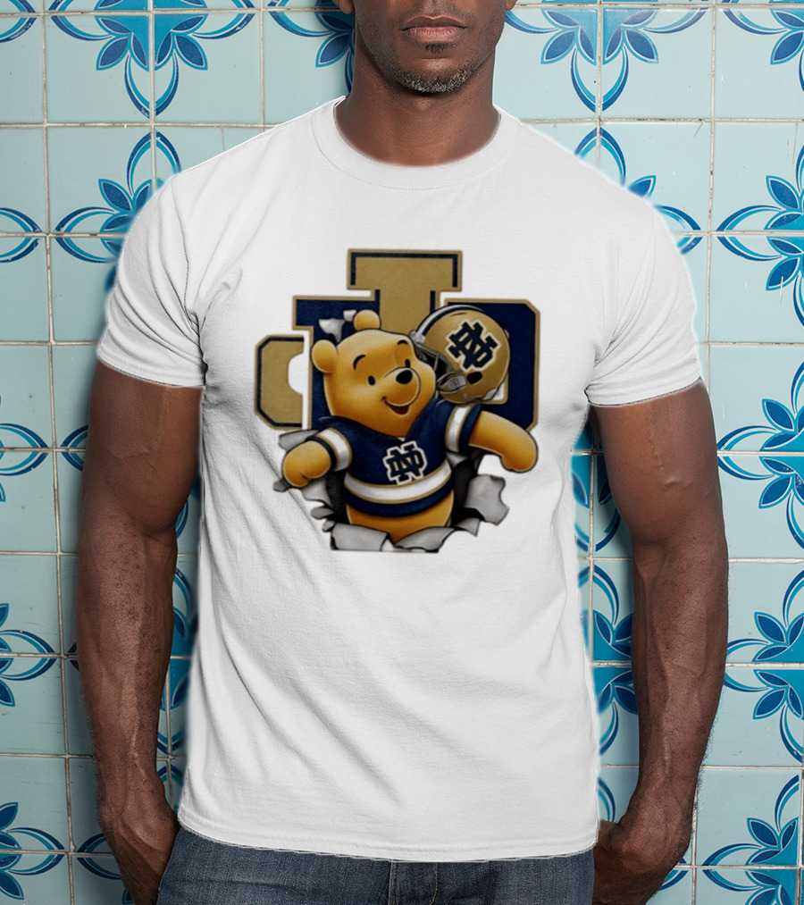Notre Dame Fighting Irish Winnie The Pooh Football Fan Gear T-Shirt