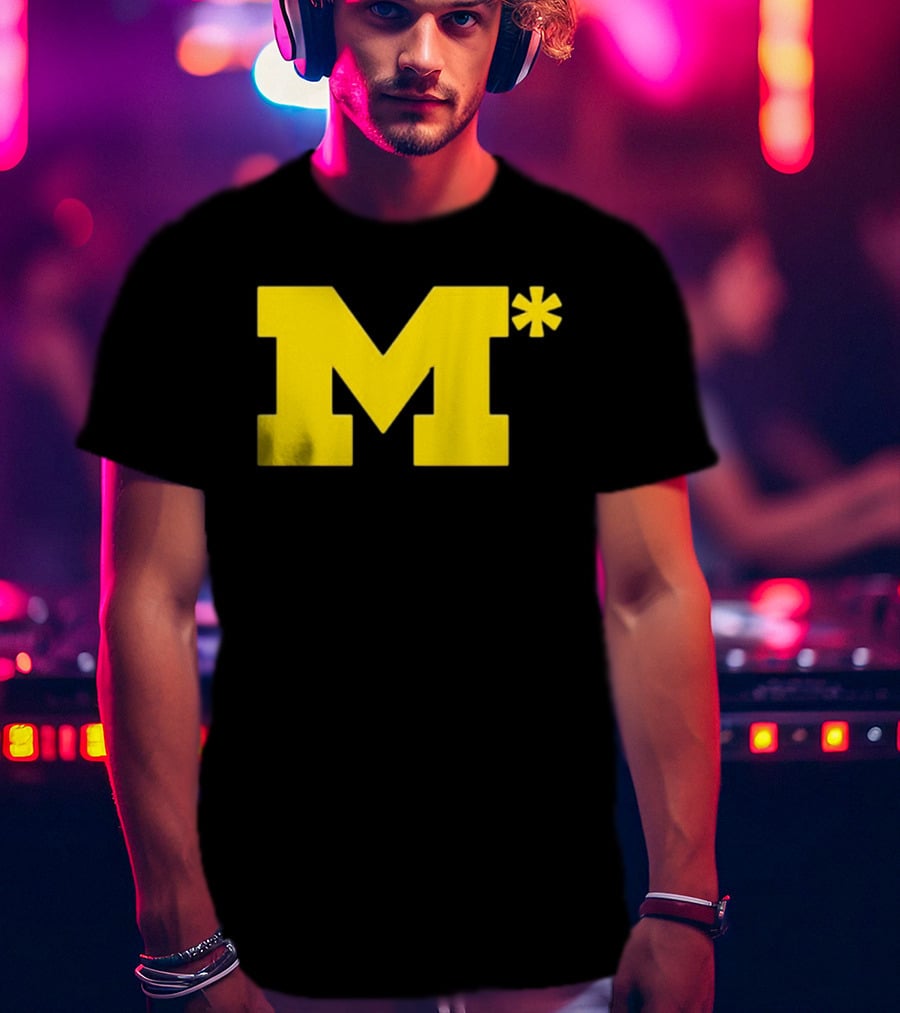 Michigan Wolverines M Asterisk 0.01 Seconds T-Shirt