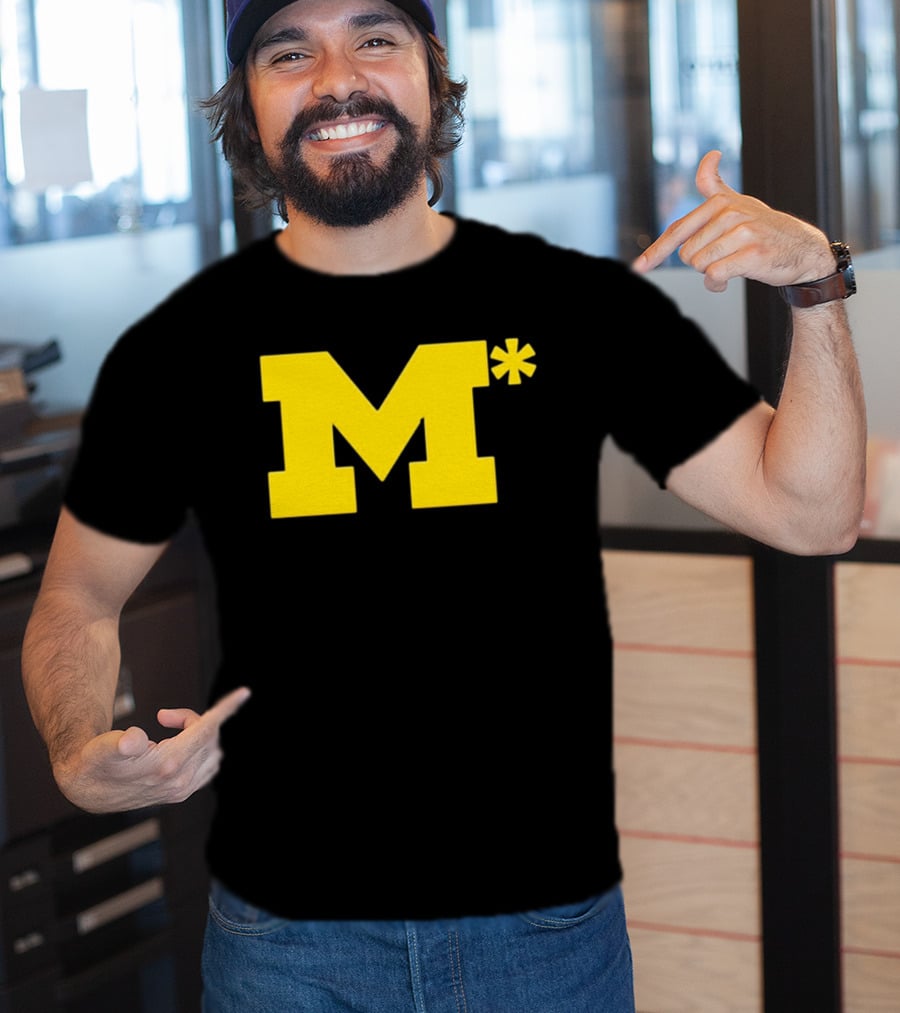 Michigan Wolverines M Asterisk 0.01 Seconds T-Shirt