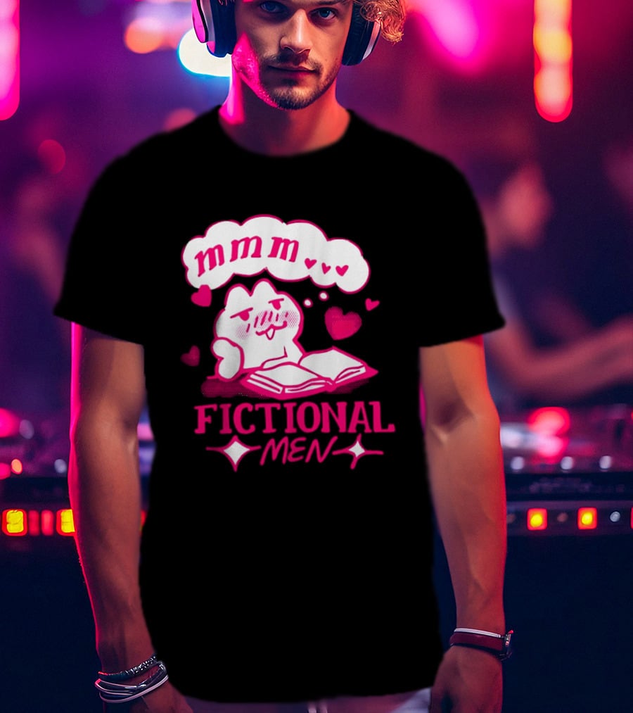 Fictional Men Mmm Hearts Cute Cartoon Reading T-Shirt