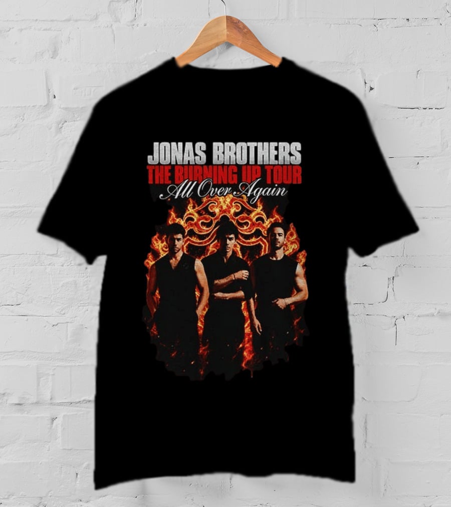 Jonas Brothers Burning Up Tour All Over Again 2026 Music Concert T-Shirt