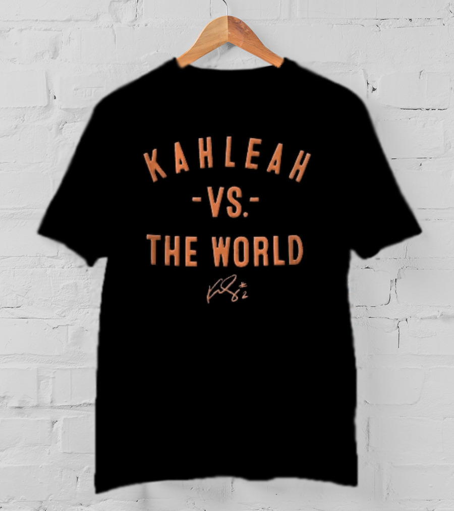 Kahleah Vs The World Orange Arched Lettering T-Shirt