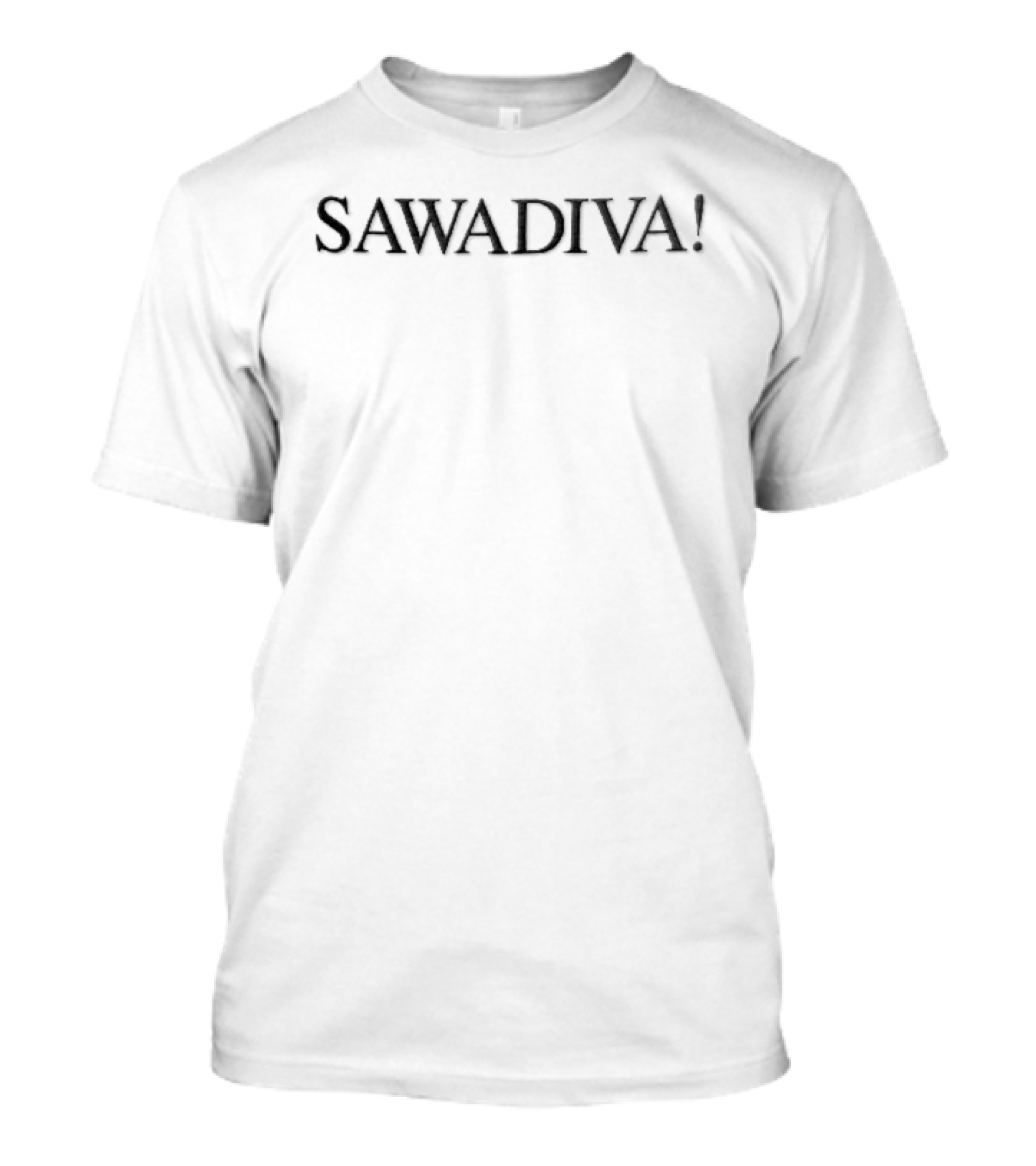Sawadiva Black Serif T-Shirt