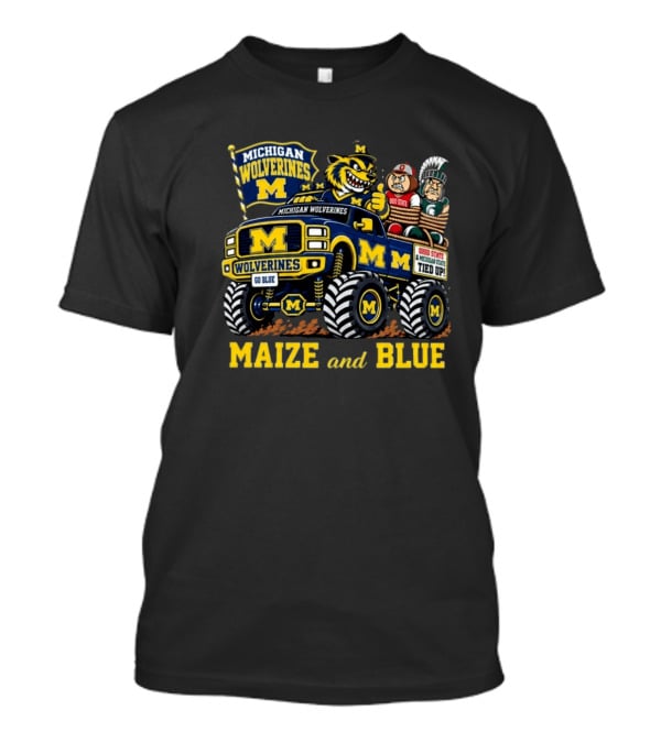 Michigan Wolverines Maize And Blue 2026 Ohio State And Michigan State Tied Up T-Shirt