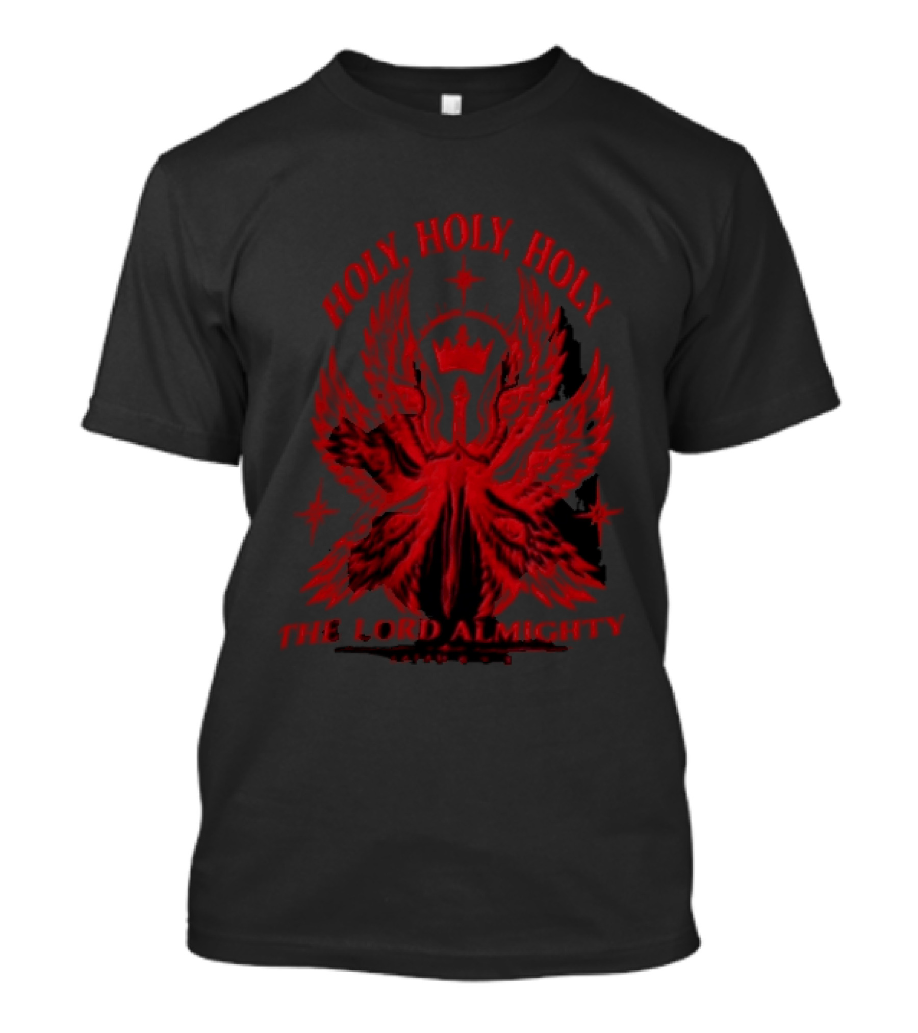 Holy Holy Holy The Lord Almighty Isaiah 6:2 3 Seraphim Angel Wings T-Shirt