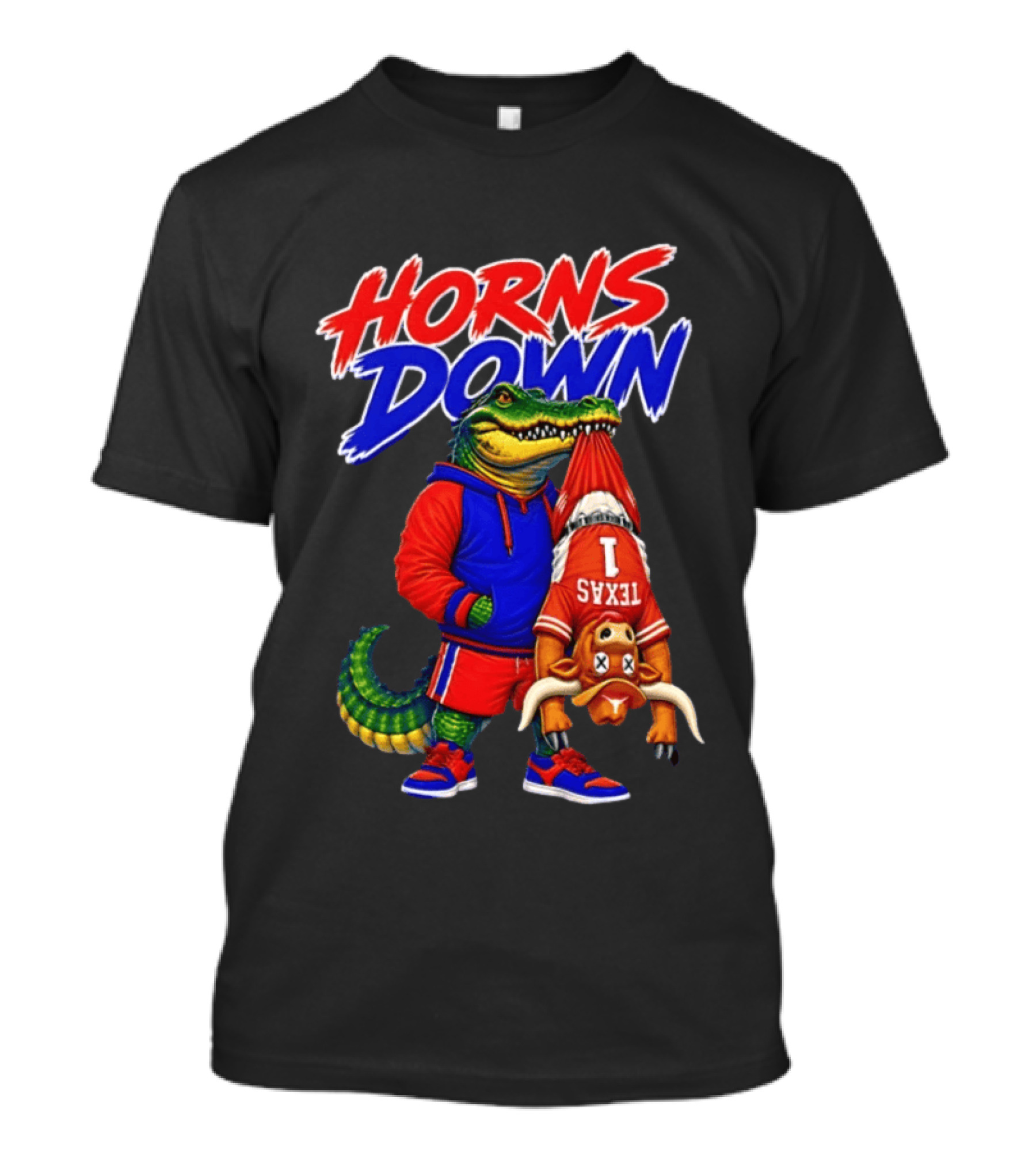 Horns Down Florida Gators Holding Texas Longhorns T-Shirt