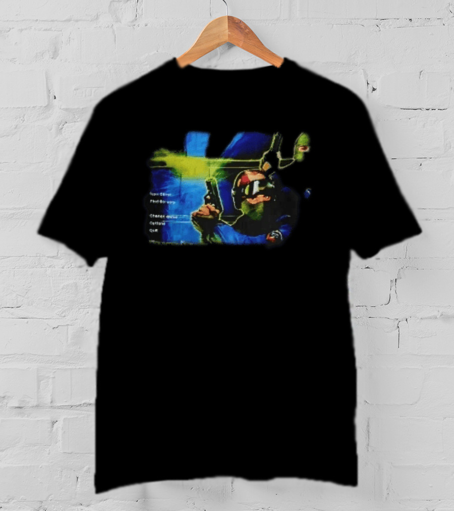 Counter Strike New Game Find Servers Change Options Quit Tactical Soldiers Guns Main Menu Screen T-Shirt