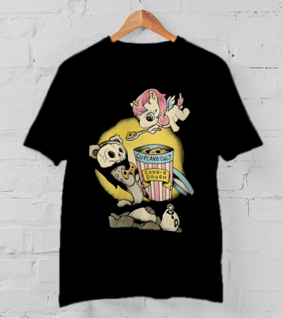 Cupcake Cult Cookie Dough Unicorn Skull Bear T-Shirt