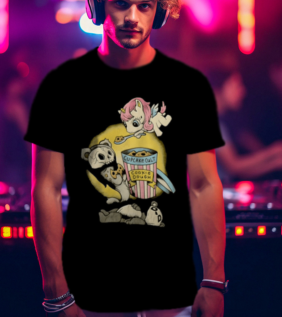 Cupcake Cult Cookie Dough Unicorn Skull Bear T-Shirt