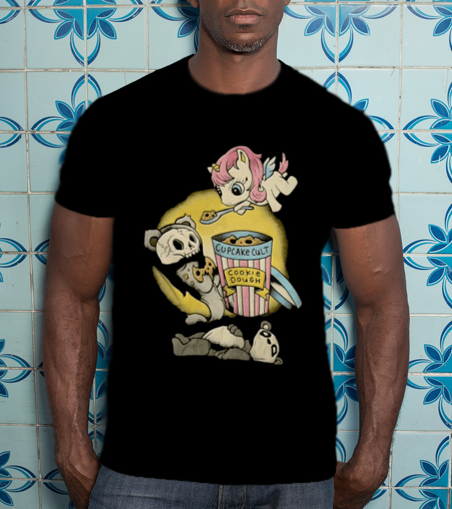 Cupcake Cult Cookie Dough Unicorn Skull Bear T-Shirt