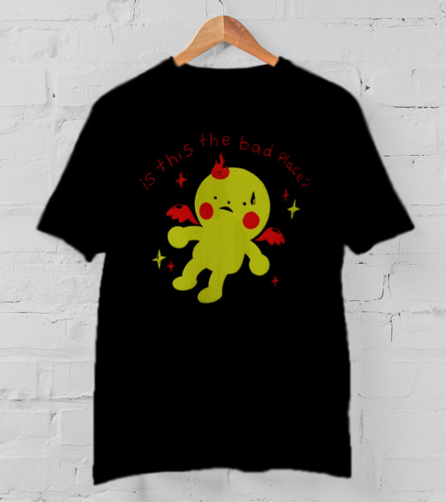 Is This The Bad Place Demon Creature Red Wings Yellow T-Shirt