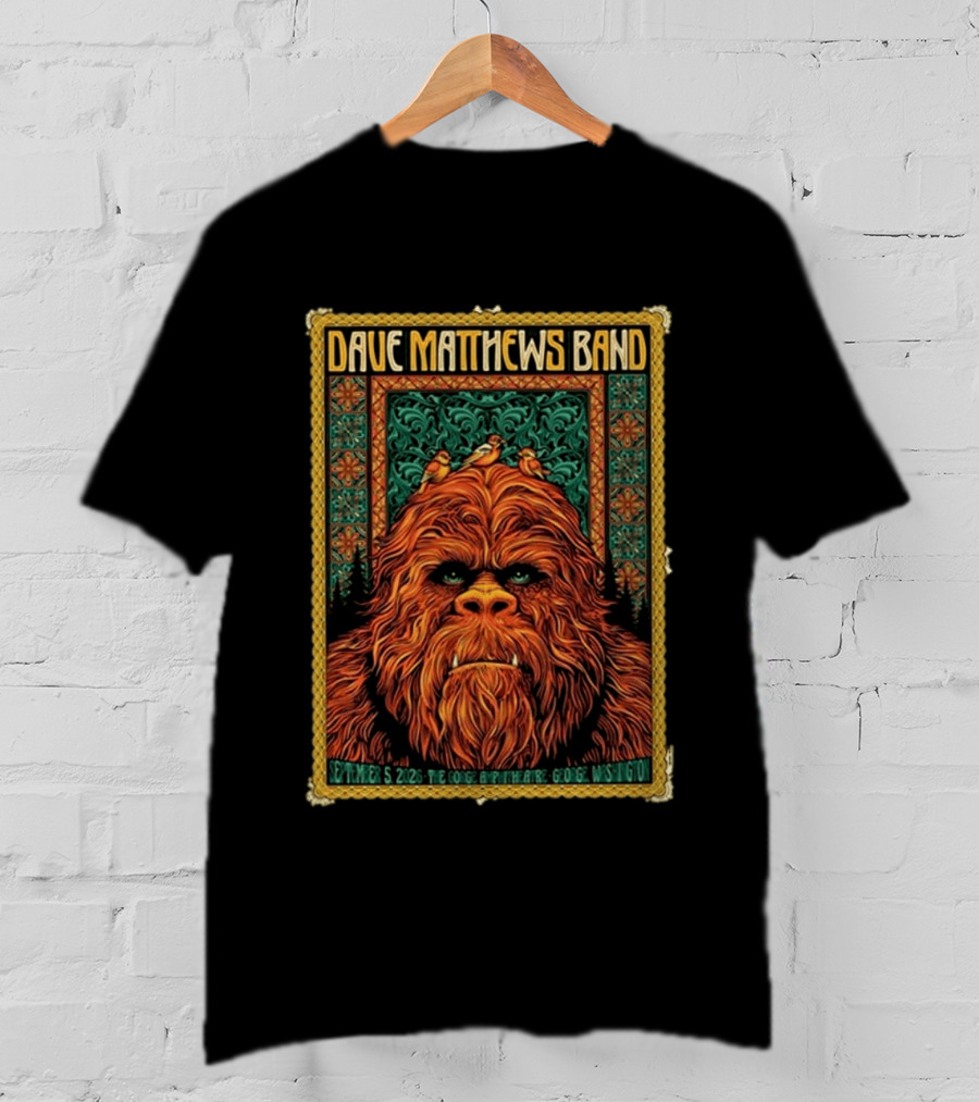 Dave Matthews Band The Gorge Amphitheatre George WA September 5 2026 Event With Orange Creature And Birds T-Shirt