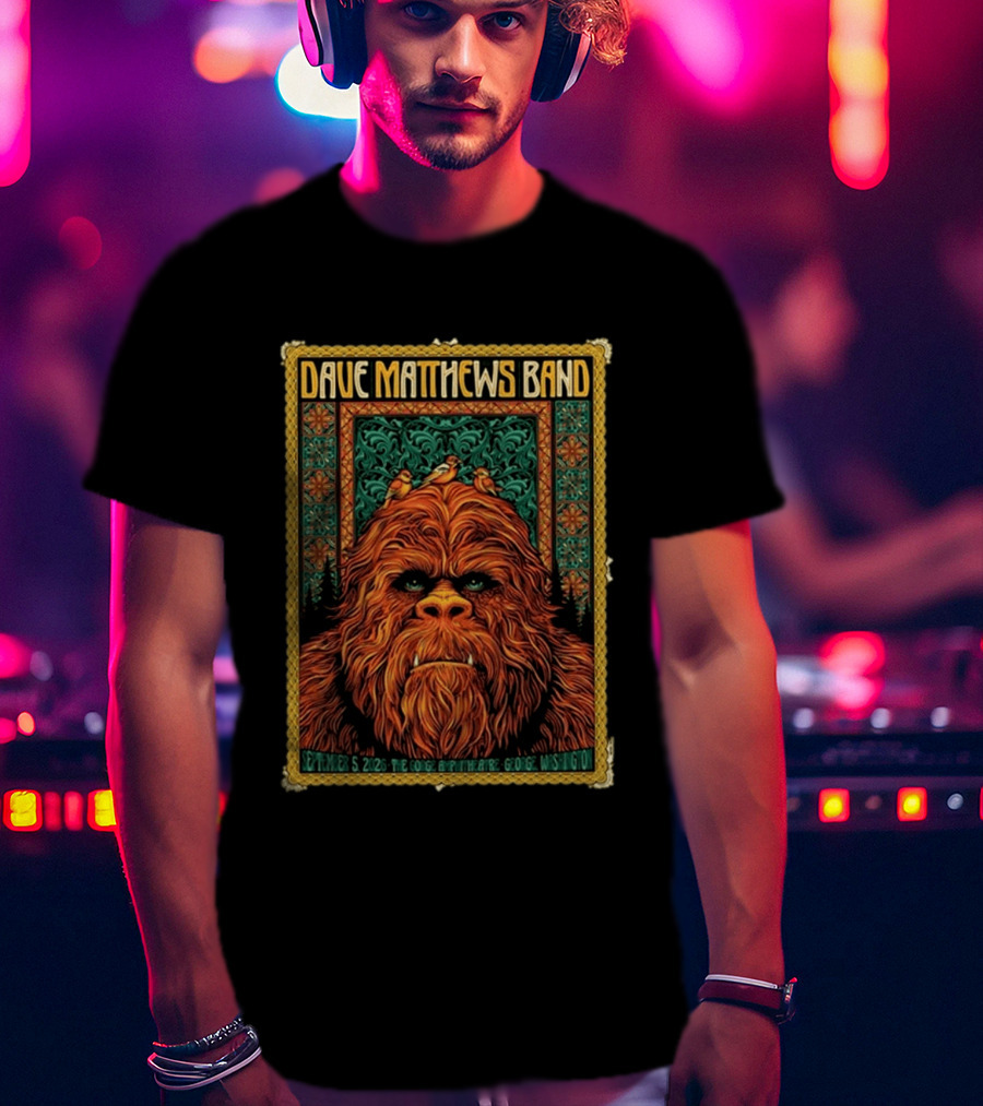 Dave Matthews Band The Gorge Amphitheatre George WA September 5 2026 Event With Orange Creature And Birds T-Shirt