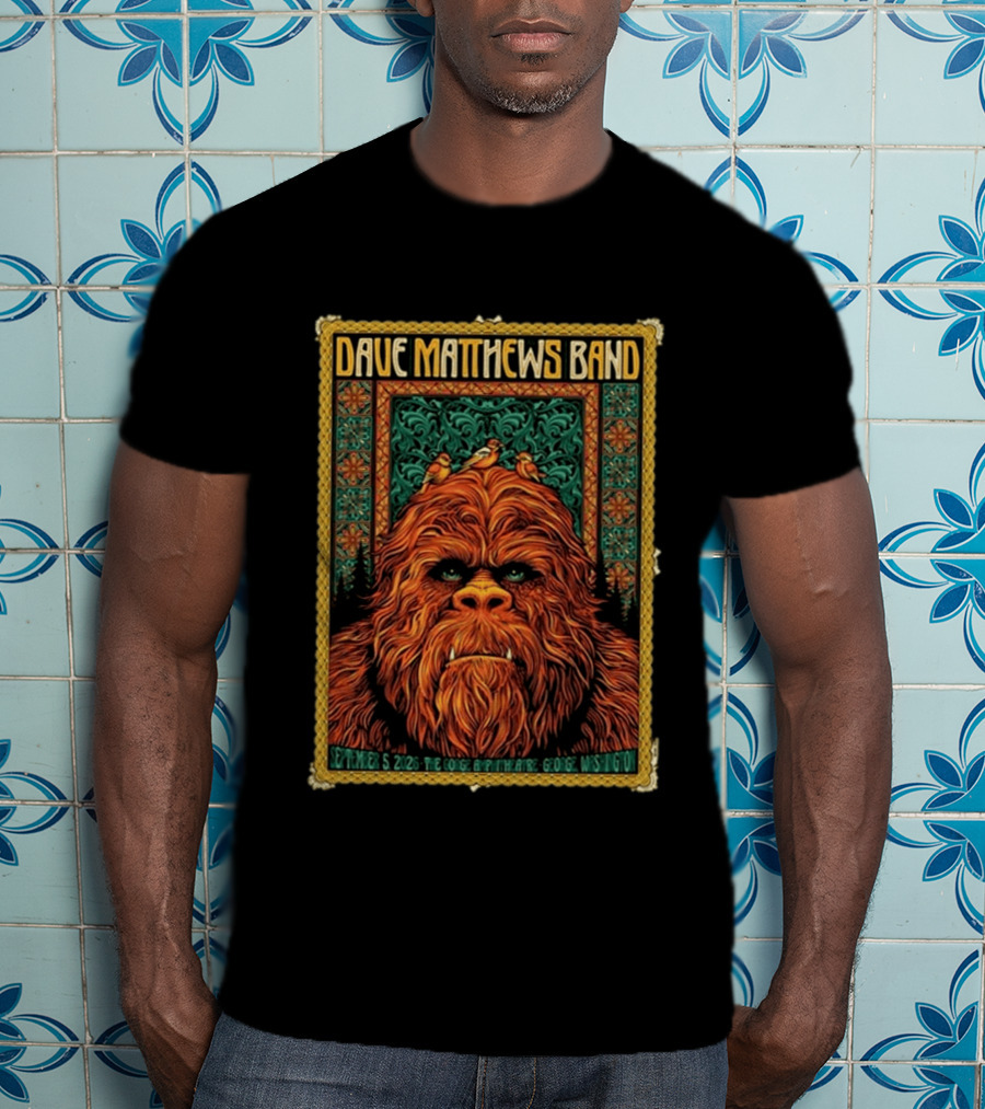 Dave Matthews Band The Gorge Amphitheatre George WA September 5 2026 Event With Orange Creature And Birds T-Shirt