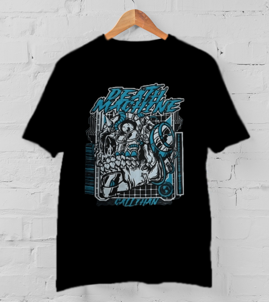 Death Machine Callihan Cyberpunk Skull Circuit Board T-Shirt