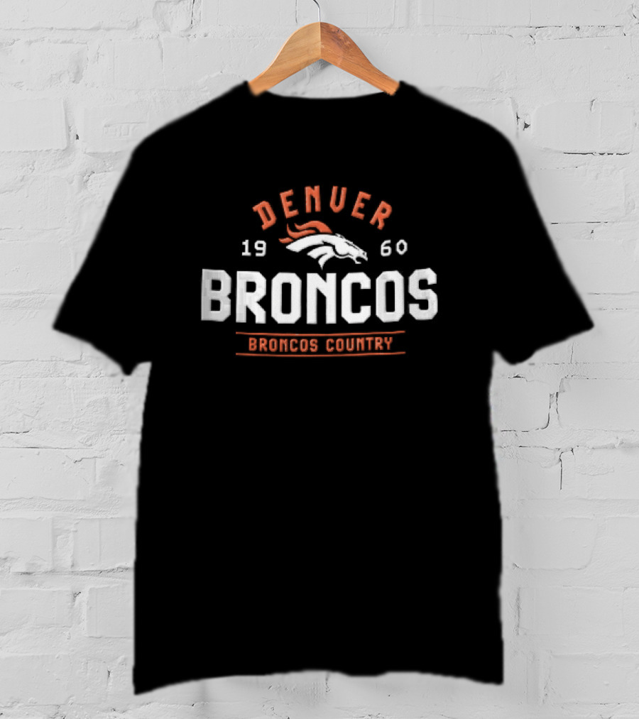 Denver Broncos 1960 White Horse Head Broncos Country T-Shirt