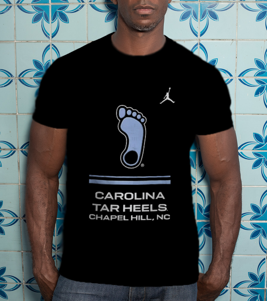 Carolina Tar Heels Chapel Hill NC Foot Horizontal Lines Jordan T-Shirt