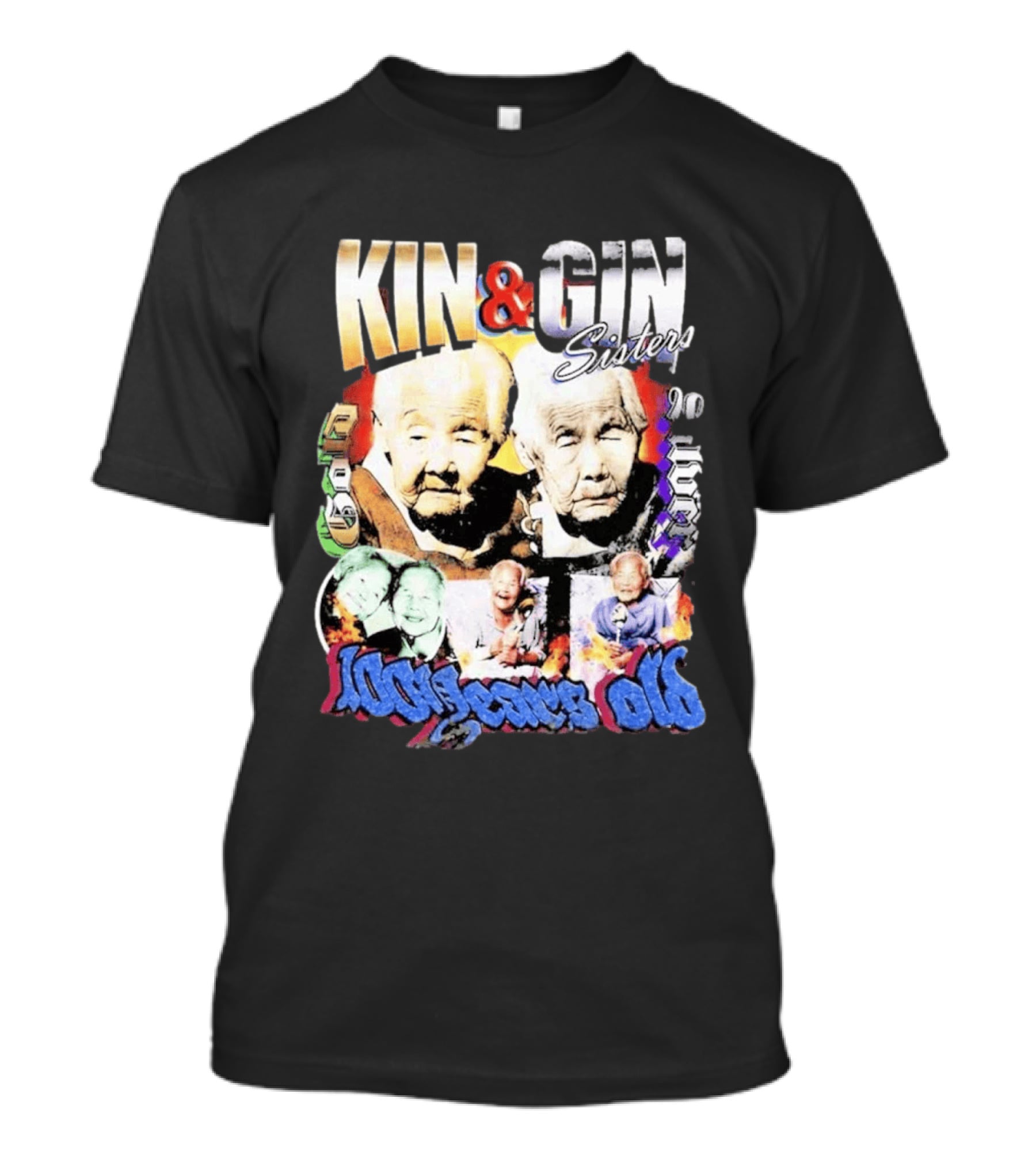 KIN & GIN Sisters 1008 Years Old 90 Logic T-Shirt