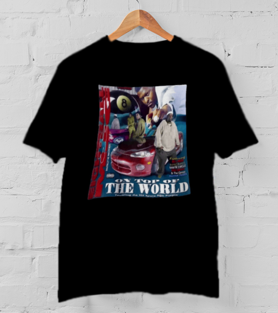 8 Ball On Top Of The World Featuring Mac Mall South Circle Space Age Pimpin Album T-Shirt