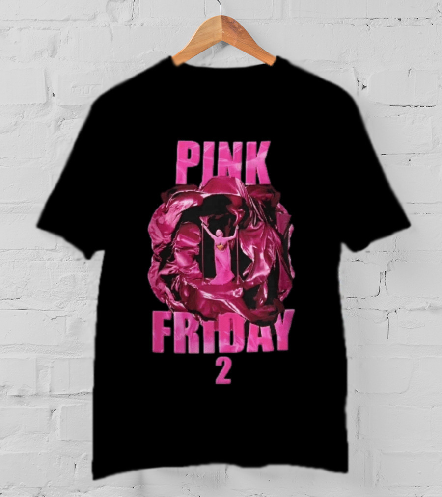 Pink Friday 2 Nicki Minaj Magenta Flowing Silk Fabric T-Shirt