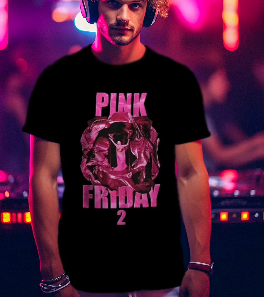 Pink Friday 2 Nicki Minaj Magenta Flowing Silk Fabric T-Shirt