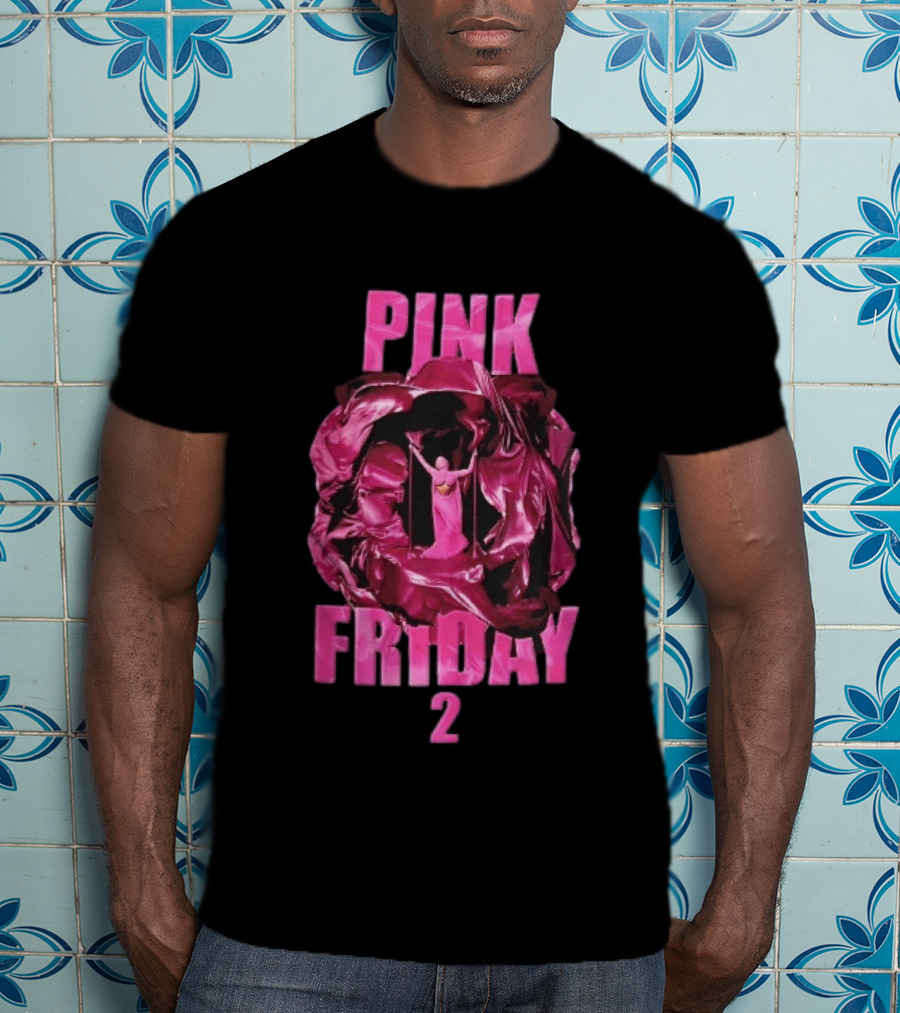 Pink Friday 2 Nicki Minaj Magenta Flowing Silk Fabric T-Shirt