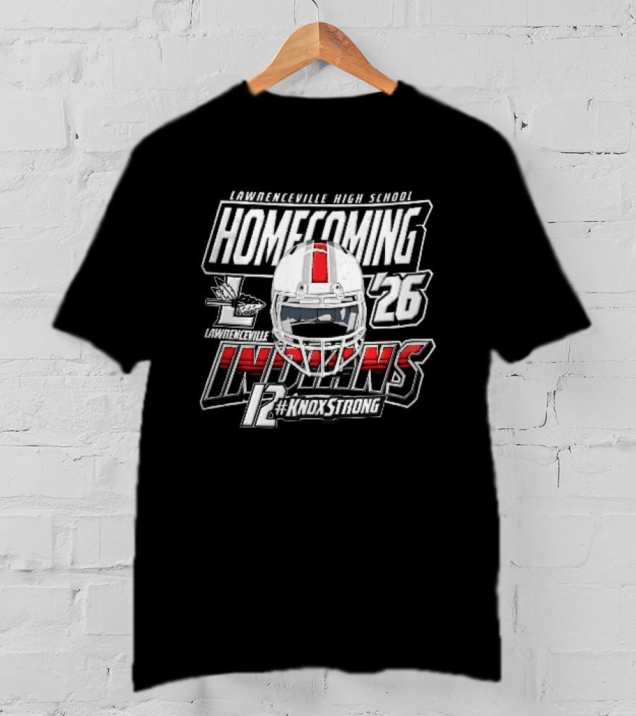 Lawrenceville Indians Knox Strong 12 Homecoming 26 Football Helmet T-Shirt
