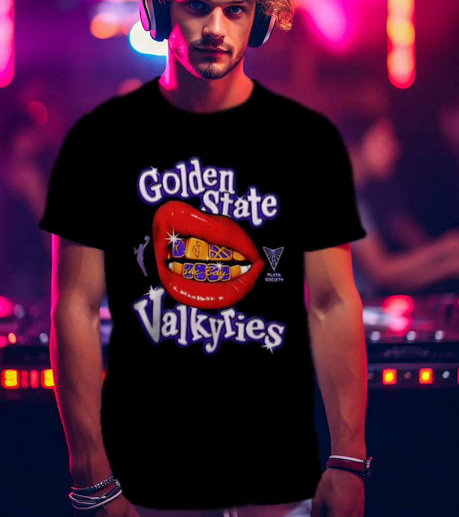 Golden State Valkyries The Bay Playa Society Lip T-Shirt