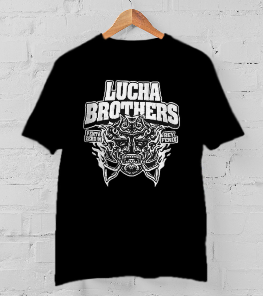 Lucha Brothers Penta Zero M Rey Fenix Horned Luchador Mask T-Shirt
