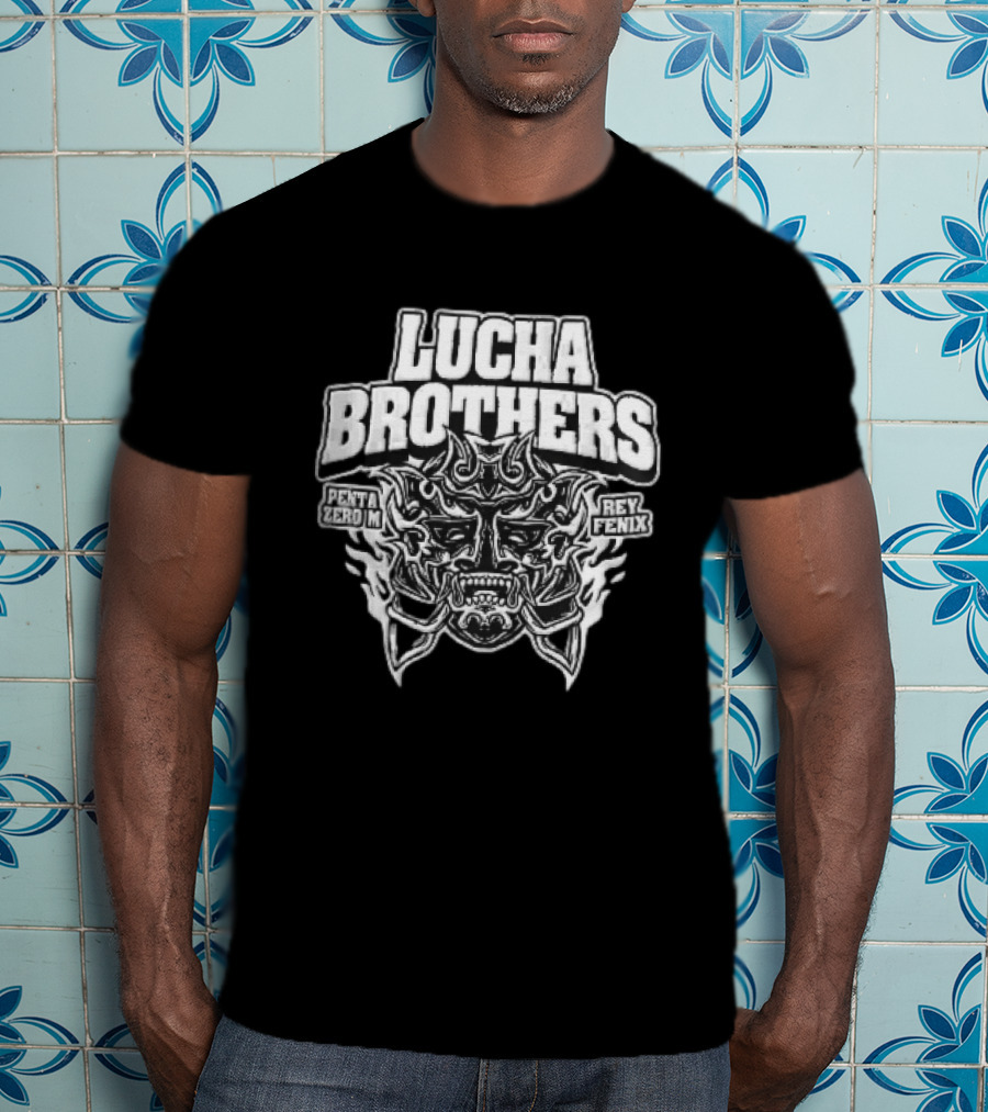 Lucha Brothers Penta Zero M Rey Fenix Horned Luchador Mask T-Shirt