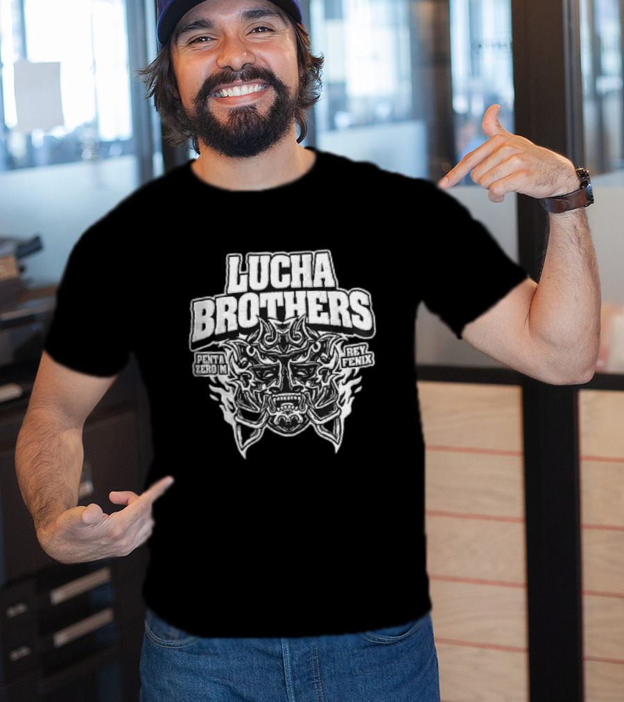 Lucha Brothers Penta Zero M Rey Fenix Horned Luchador Mask T-Shirt